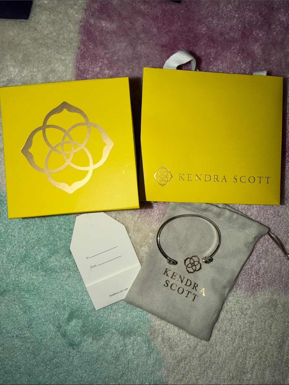Kendra Scott Silver Open Cuff Bracelet with Dust Bag and Box - Picture 1 of 9